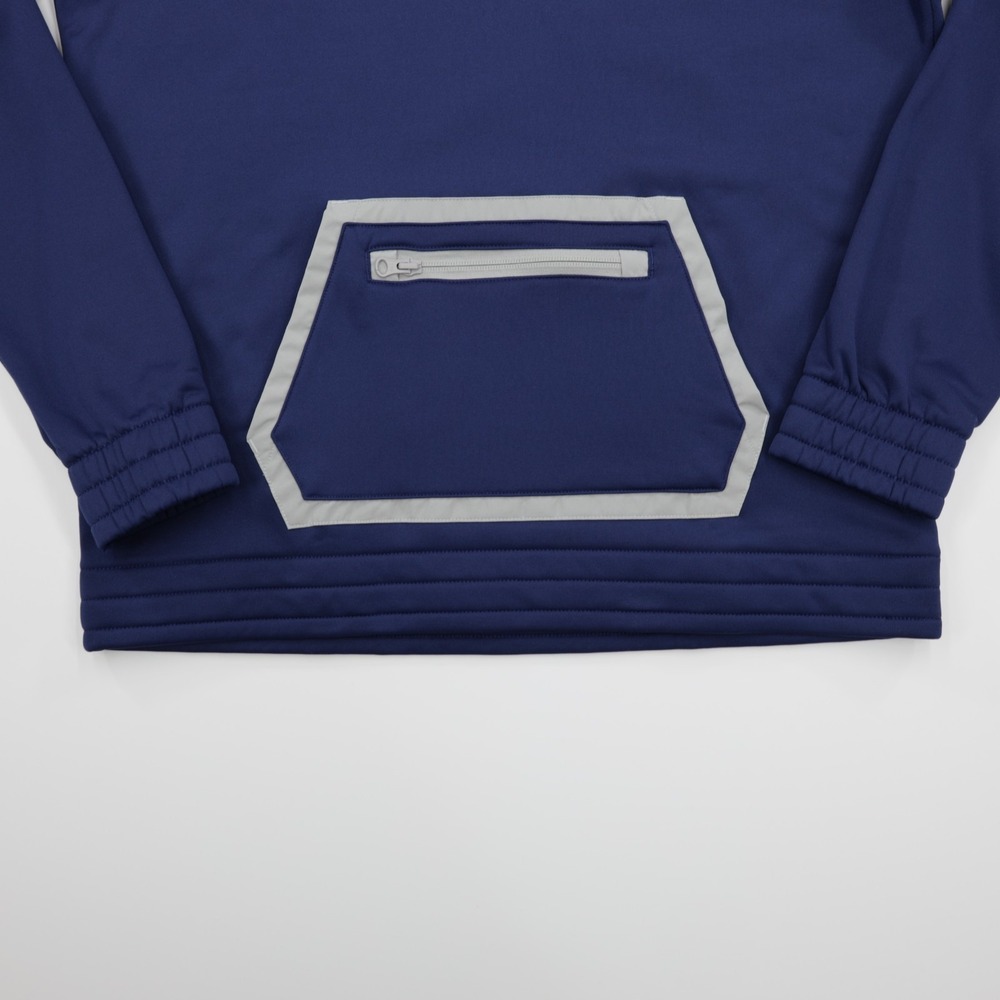 Adidas Men's Kangaroo Pocket Soft Fleece‎ Team Issue Pullover Hoodie Navy Size M - Picture 3 of 9